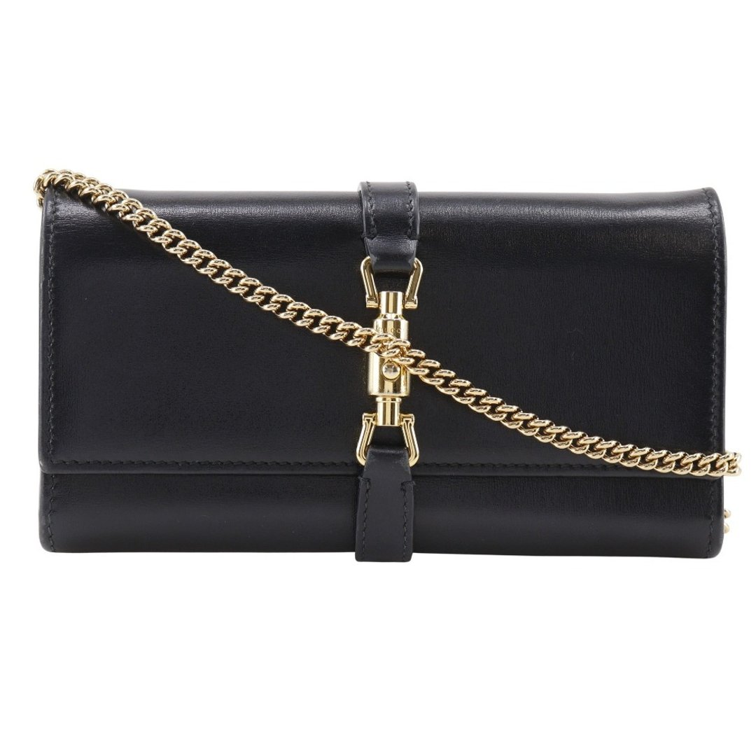 【日本直送】Gucci 古驰 Jackie 1961 链条皮夹 652681 小牛皮 黑色 女仕【二手品】 - 皮夹/钱包 - 真皮 黑色
