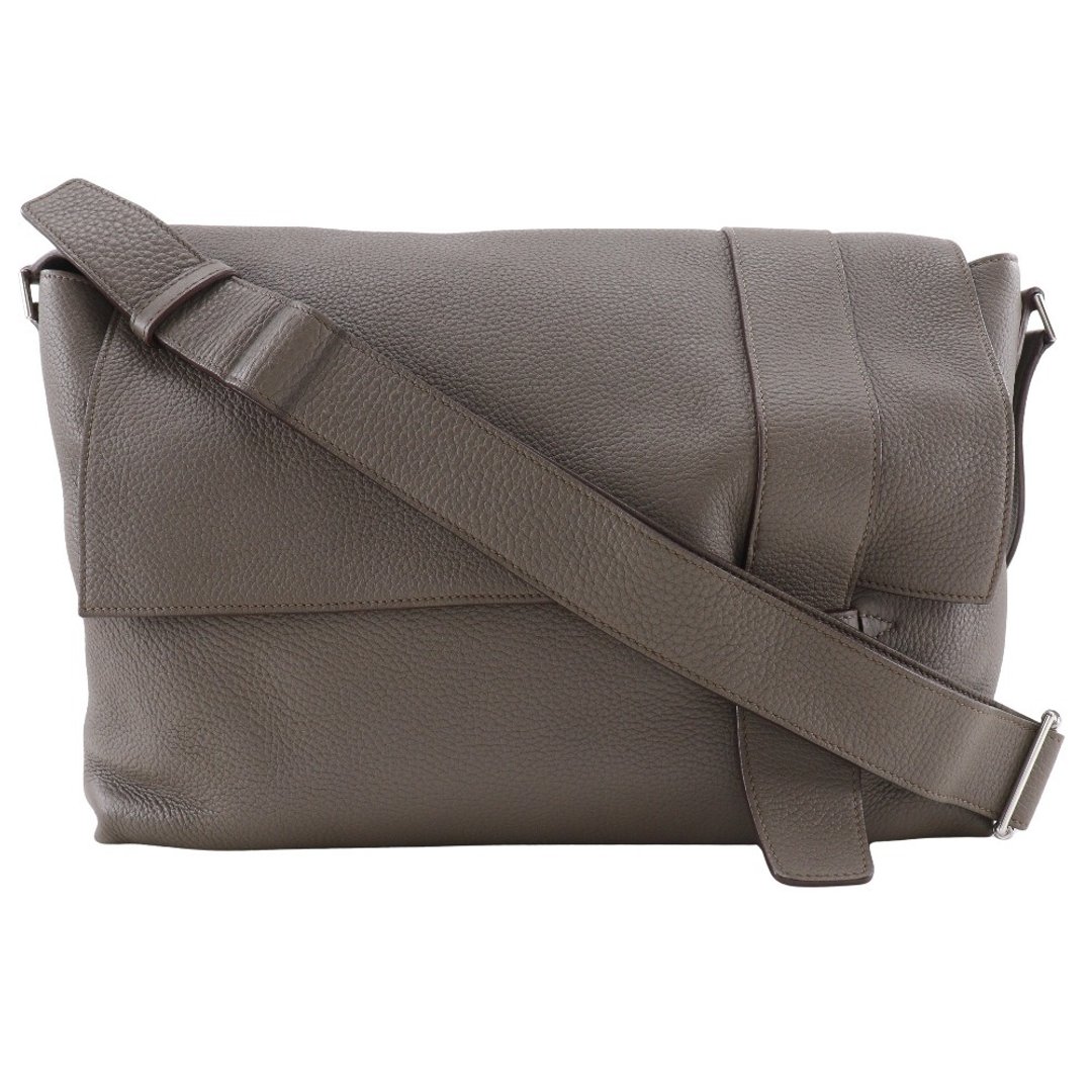 【日本直送】爱马仕 HERMES Sac Alfred 35 肩背包 Taurillon Clemence 牛皮 灰褐色 男士【二手】 - 侧背包/斜挎包 - 真皮 咖啡色