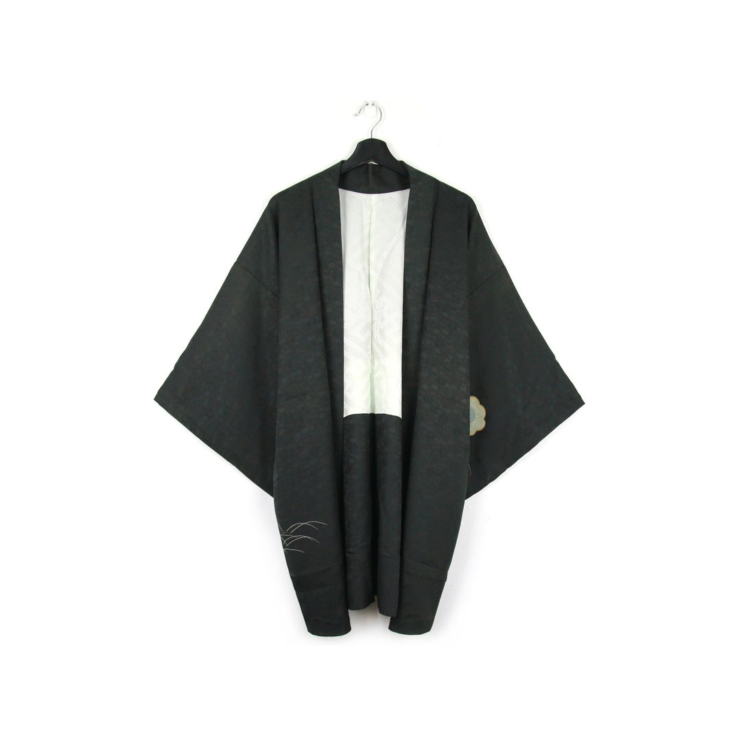 Back to Green-日本带回羽织 暖色图样 /vintage kimono - 女装休闲/机能外套 - 丝．绢 