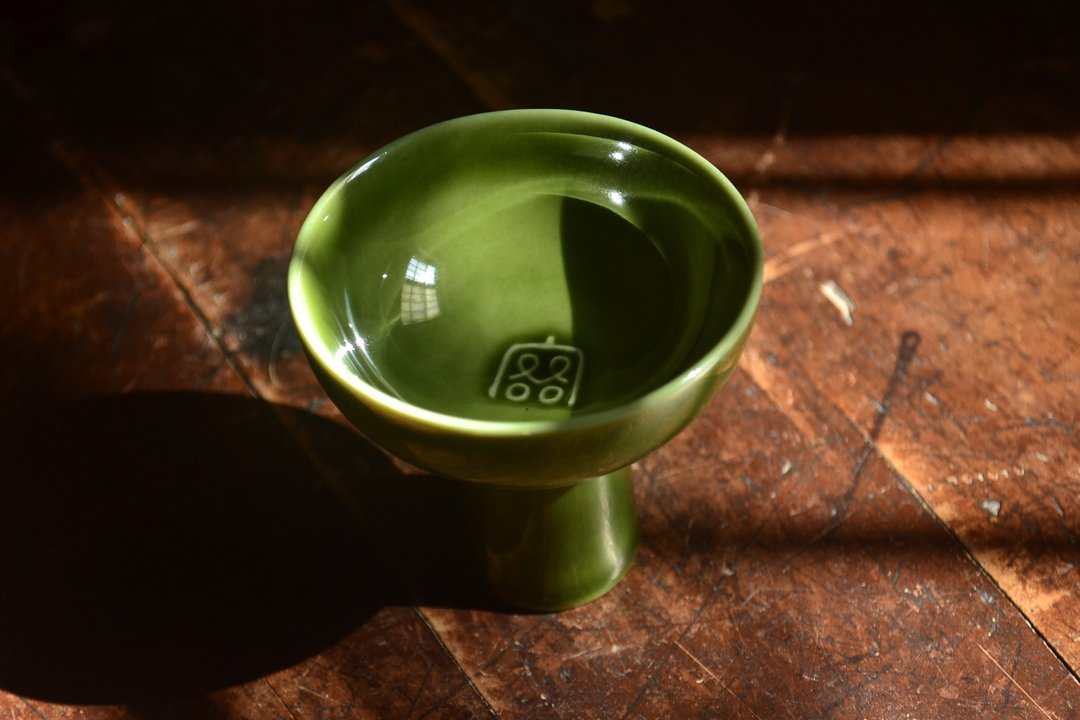 夏树绿小高足杯 手冲滤杯 咖啡滤杯 咖啡滤器 新年礼物 - 咖啡壶/周边 - 瓷 绿色
