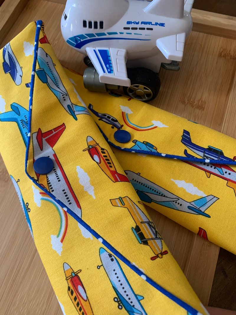 文青风环保纯棉筷袋 ~ 飞航模式  闪耀黄 富士通 日本 潮物 收纳 - 其他 - 棉．麻 黄色