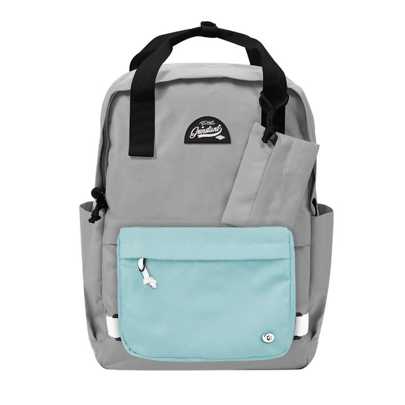 Grinstant混搭可拆组式15.6寸后背包 - 黑白系列 (灰色配浅蓝色) - 后背包/双肩包 - 聚酯纤维 灰色