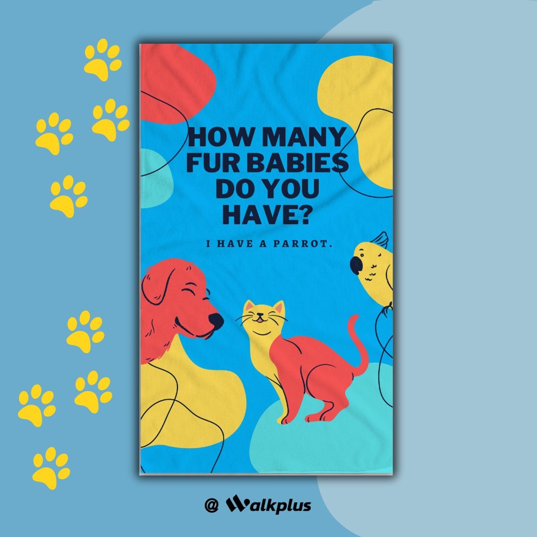 【Walkplus】快干大毛巾(FUNNY毛小孩F款)(尺寸:75*130CM) - 毛巾浴巾 - 聚酯纤维 