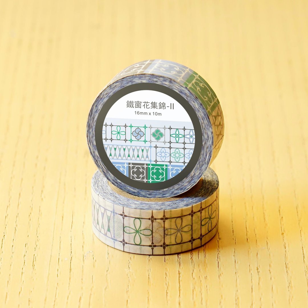 老屋颜 – 铁窗花集锦2纸胶带 - 纸胶带 - 纸 蓝色