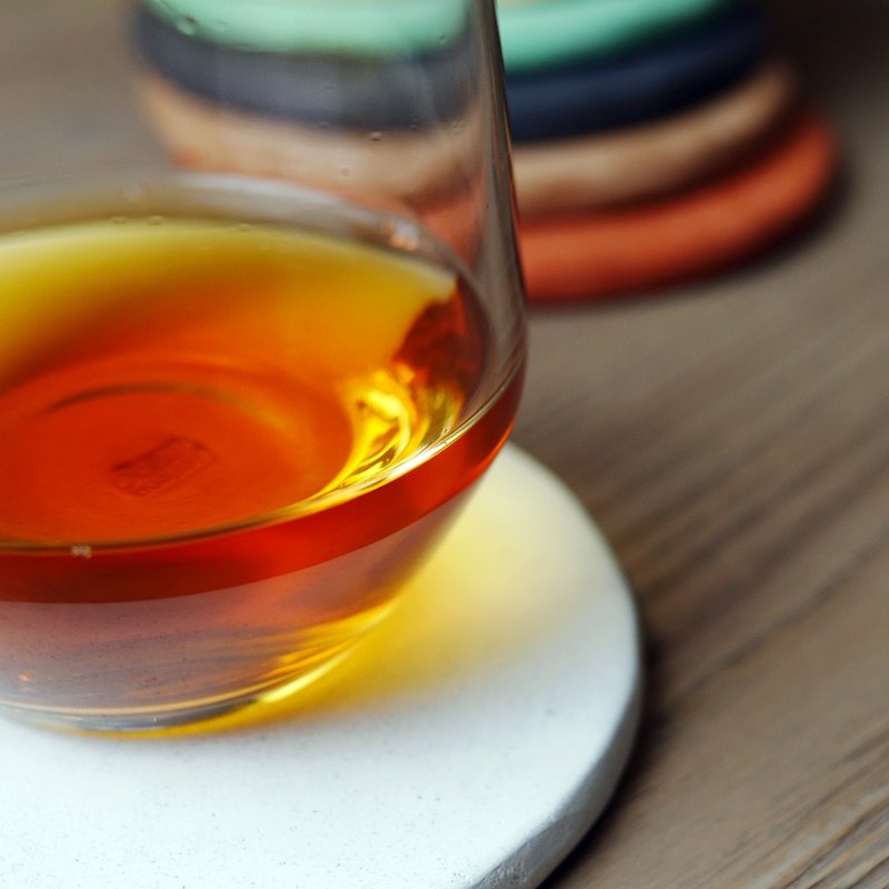 【冷瓷杯垫】白/手工制作/天然材料 - 杯垫 - 粘土 