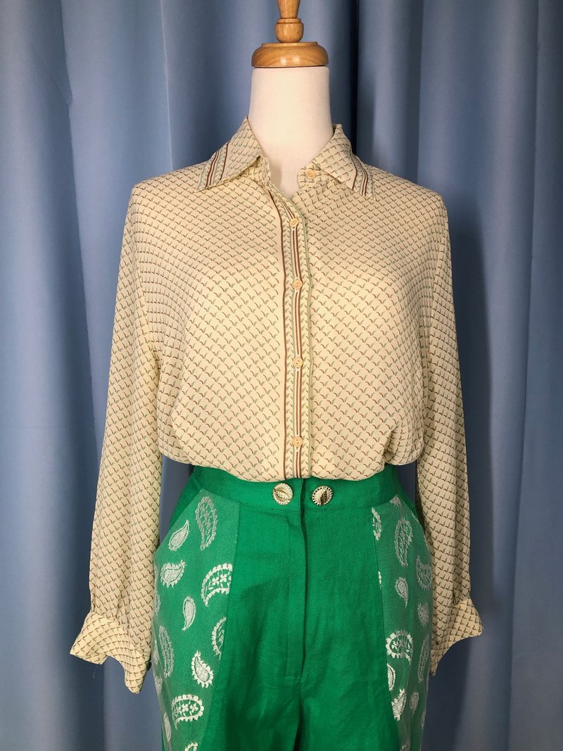 小草雪纺透肤衬衫 - 女装衬衫 - 其他材质 