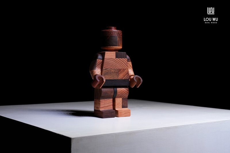 【木质积木人】 X5 数码-潮玩积木人 - 经典款 - 摆饰 - 木头 