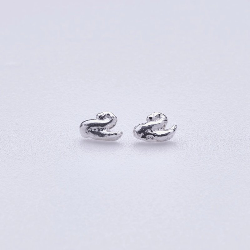 Swanwake earrings 天鹅起波 - 耳环/耳夹 - 纯银 
