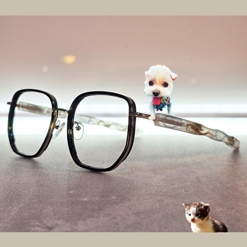 帅镜_鼻梁上的毛孩工艺 (把宠物毛发 溶入手工眼镜) / 款式多色 - 眼镜/眼镜框 - 防水材质 