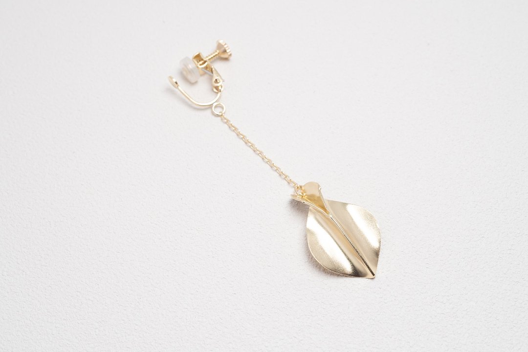 【惊蛰系列】黄铜耳夹 Brass Earrings - 耳环/耳夹 - 铜/黄铜 