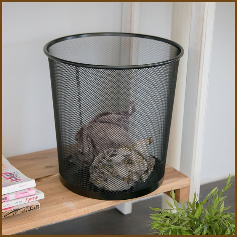 【ikloo】宽口密网垃圾桶/纸篓桶 - 垃圾桶 - 其他材质 
