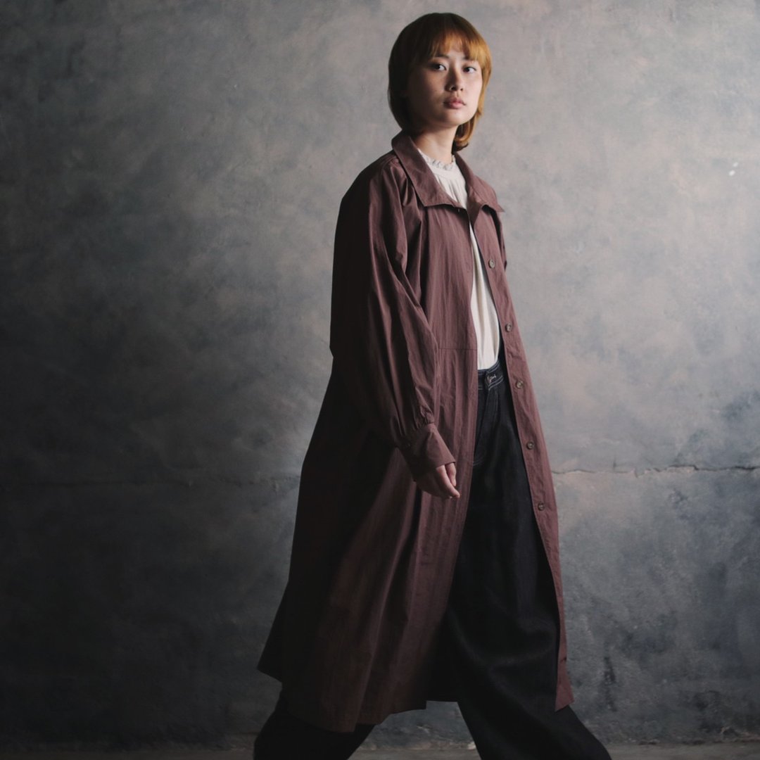 Omake Original / shiki pants - 女装休闲/机能外套 - 棉 咖啡色