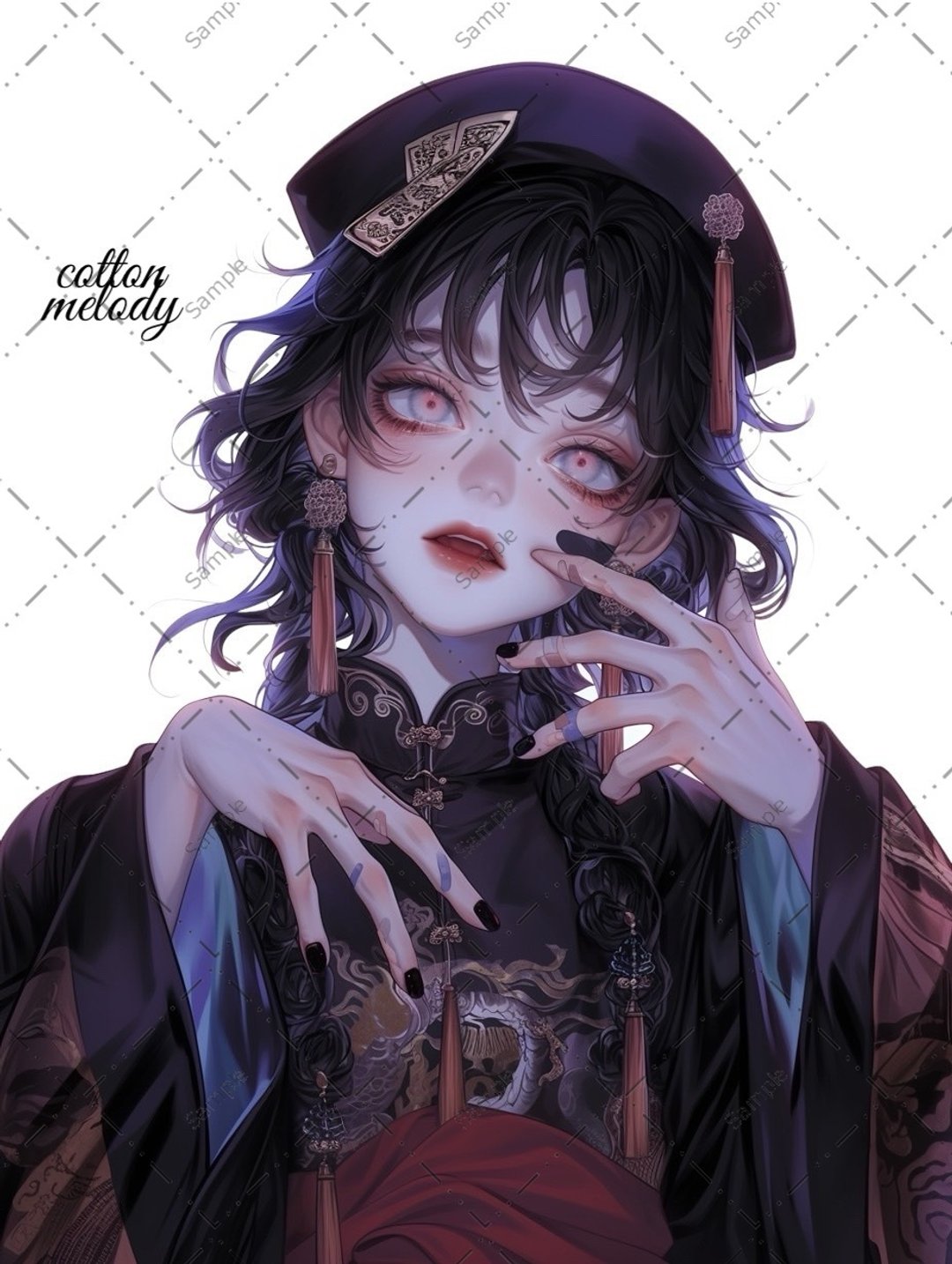 original sticker no.1407 人物贴纸 原创贴纸 人像贴纸 女孩贴纸 原创人物贴纸 - 贴纸 - 纸 