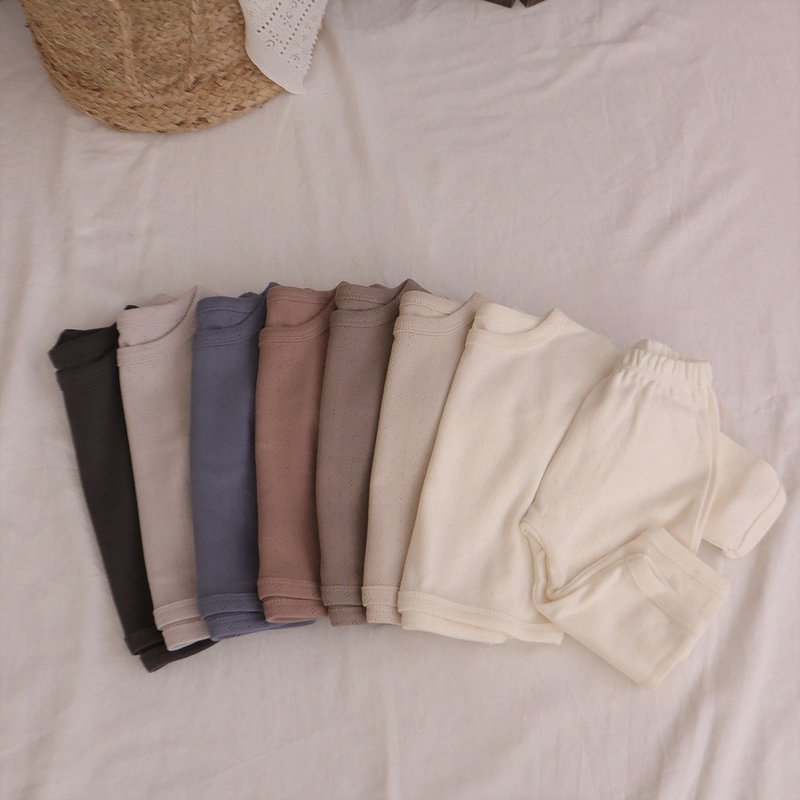 韩国透气全绵通花布料婴幼儿套装 •Ohoh Set• - 童装上衣 - 棉．麻 