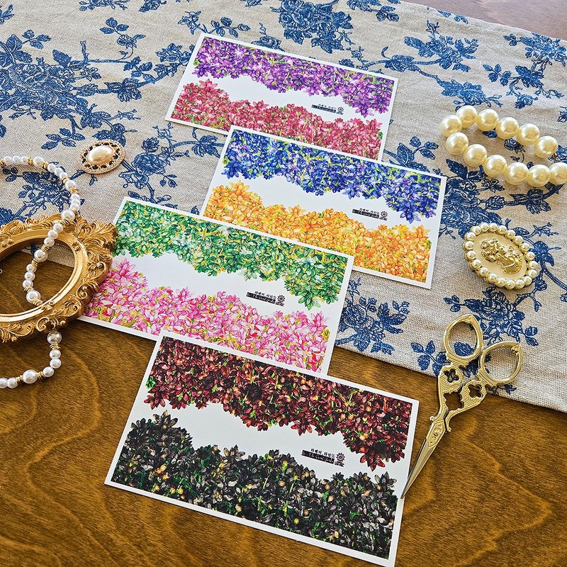 *薰衣草线条贴纸 (4色) - 贴纸 - 纸 