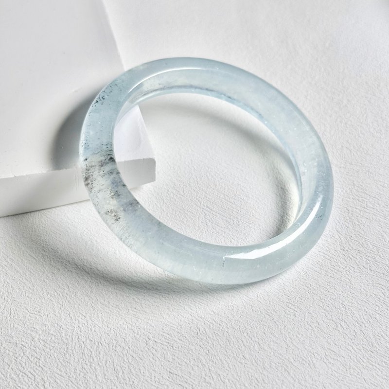 黑云母海蓝宝平安镯 56.8MM - 手链/手环 - 水晶 蓝色