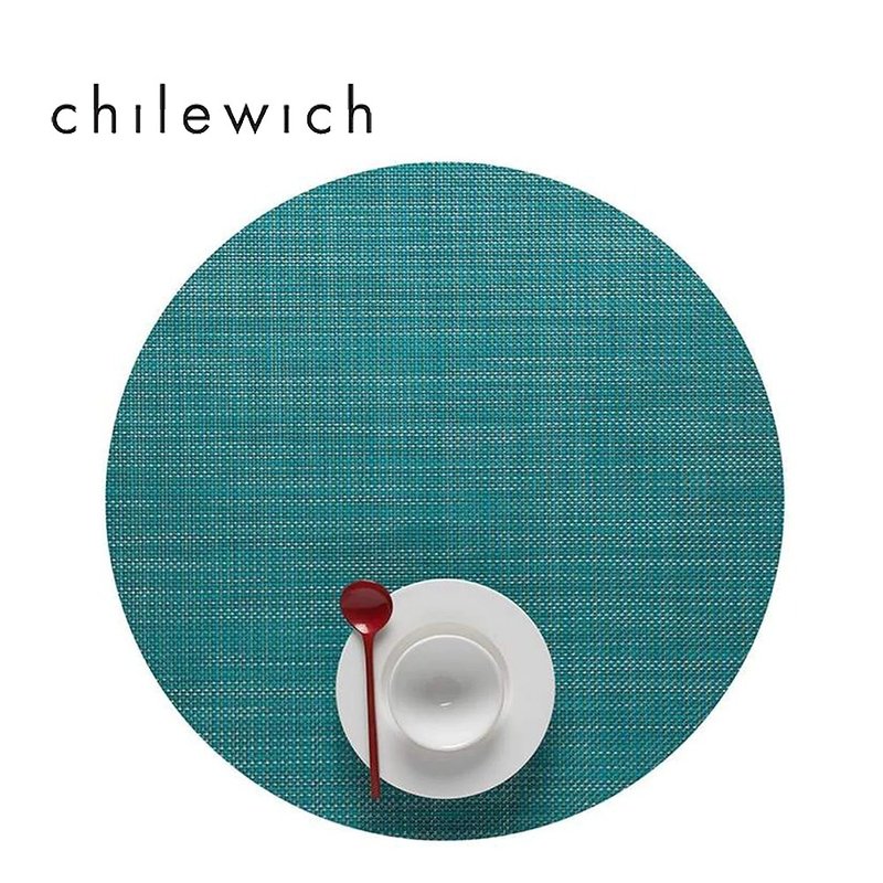 Mini Basketweave 细网系列-圆餐垫38cm(松石绿/Turquoise) - 餐垫/桌巾 - 塑料 绿色