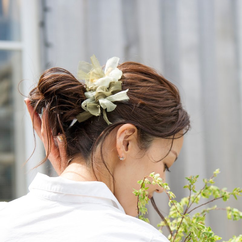 mini || 抹茶 || 花漾编织发夹 - 发饰 - 聚酯纤维 紫色