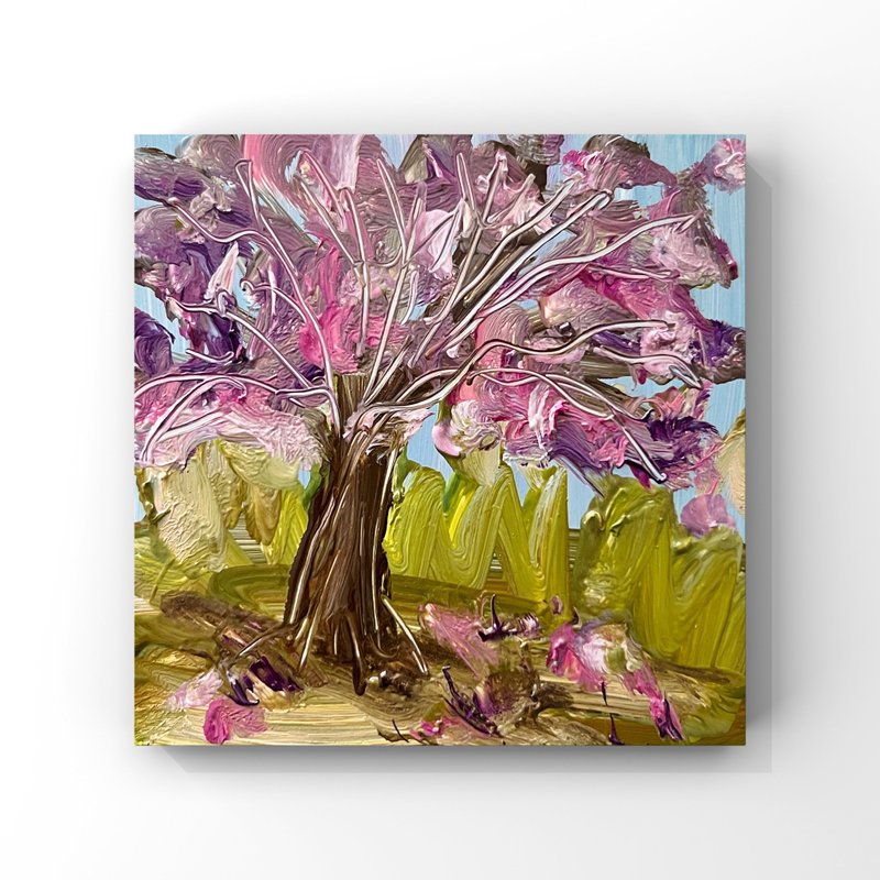 日本樱花盛开艺术樱花油画原创抽象风景 - 海报/装饰画/版画 - 其他材质 多色