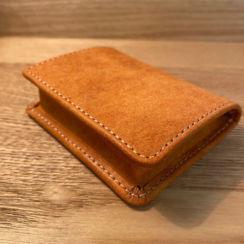 日式经典箱型零钱盒【栗子棕】 - 零钱包 - 真皮 咖啡色