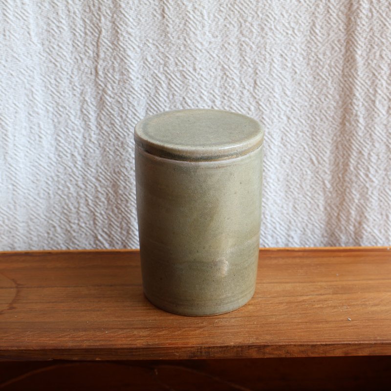 碧玉 柴烧陶茶仓 茶叶罐 - 茶具/茶杯 - 陶 绿色