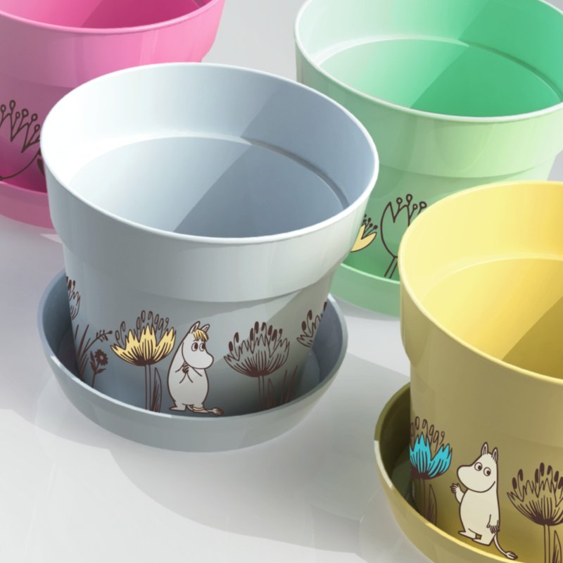 【Pinkoi x Moomin】红A花盆(一套四件)(台港澳限定) - 植栽/盆栽 - 塑料 多色