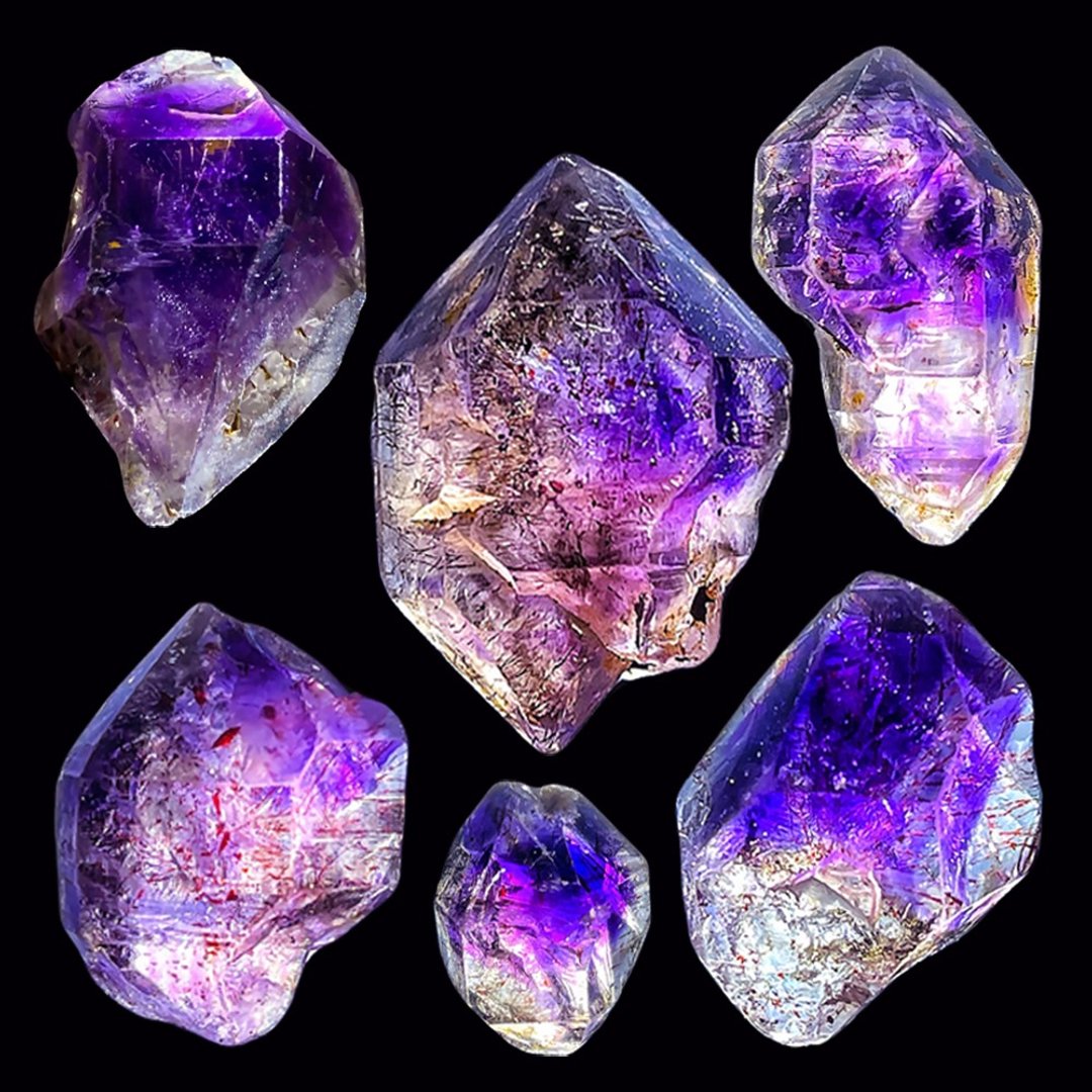 No.1001 超级七 水晶 Super 7 超七 权杖城堡结构 幻影千层金字塔 - 摆饰 - 水晶 透明