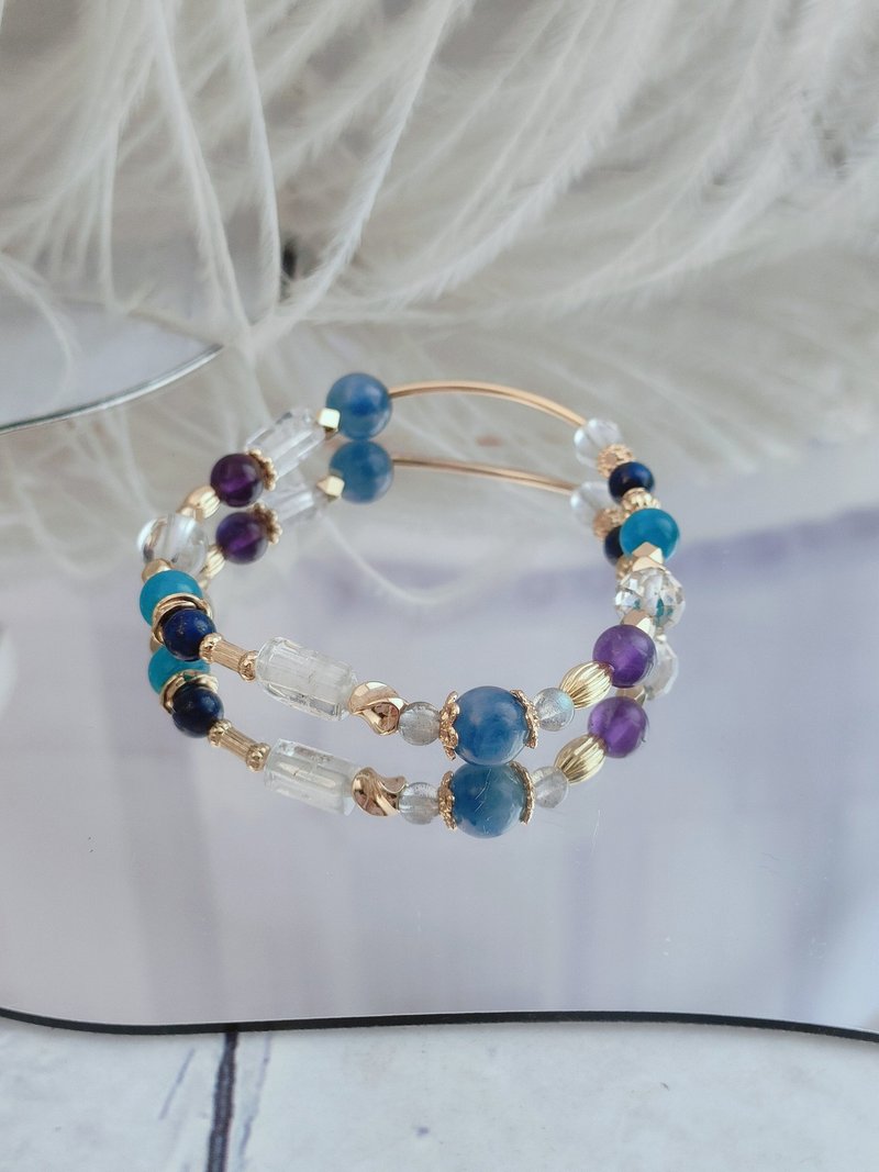 现货 星海之镜-手作水晶手链设计 消除负能量 提升表达能力 - 手链/手环 - 水晶 蓝色