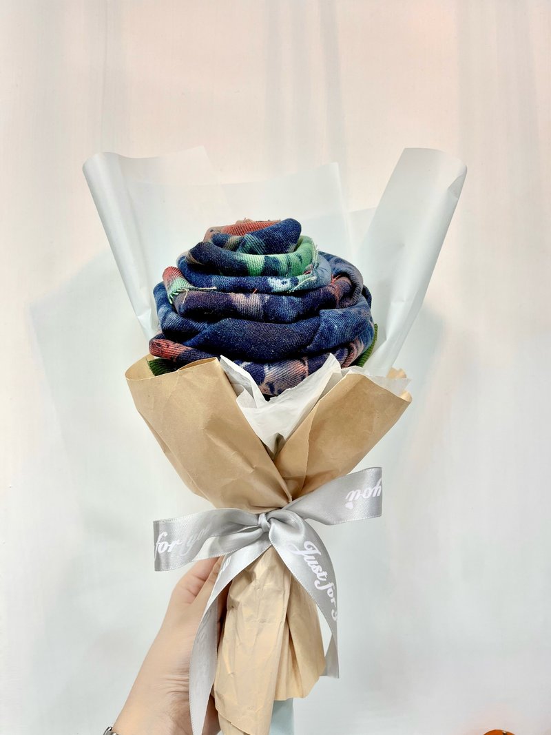 (现货) 牛仔超大版玫瑰花-直径约11-12cm(单支) - 干燥花/捧花 - 其他材质 