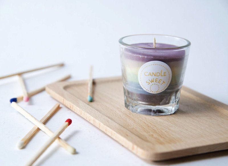 彩虹蜡烛- 大豆无香味蜡烛 50ml - 蜡烛/烛台 - 蜡 多色