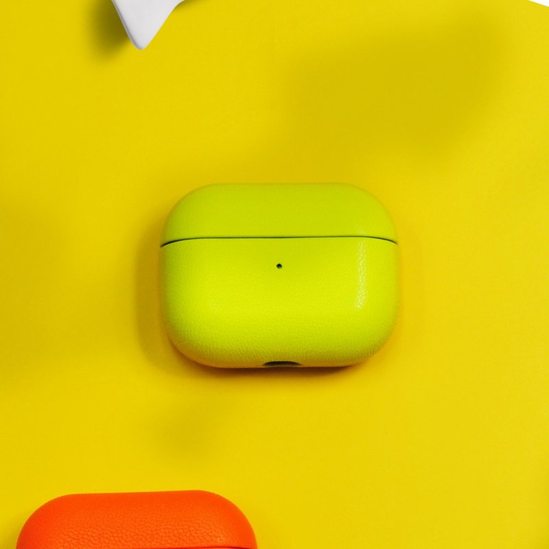AirPods 4/3/Pro/Pro2 羊皮 耳机保护壳 Lemon 柠檬 定制化 - 耳机 - 真皮 黄色