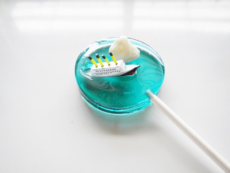 创意棒棒糖-沉船 - 零食/点心 - 新鲜食材 蓝色