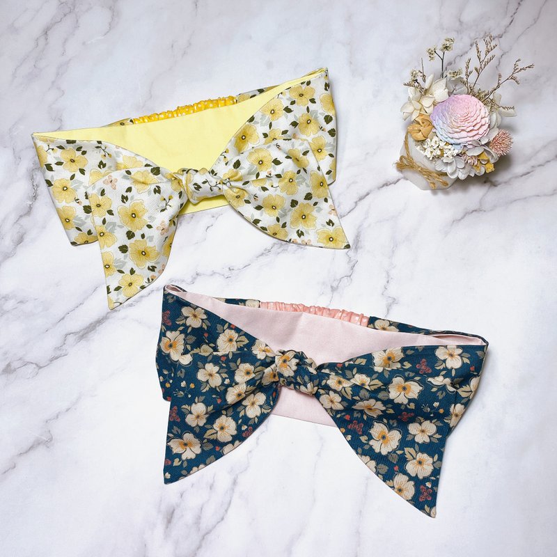 现货+预购 奶油牵牛花 宽版发带 大人款 - 发带/发箍 - 棉．麻 多色