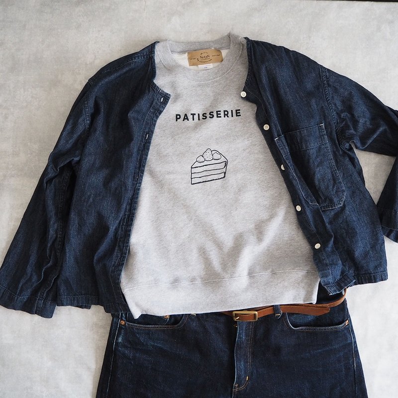 围裙卫衣 杢灰色 成人款 - 女装上衣 - 棉．麻 