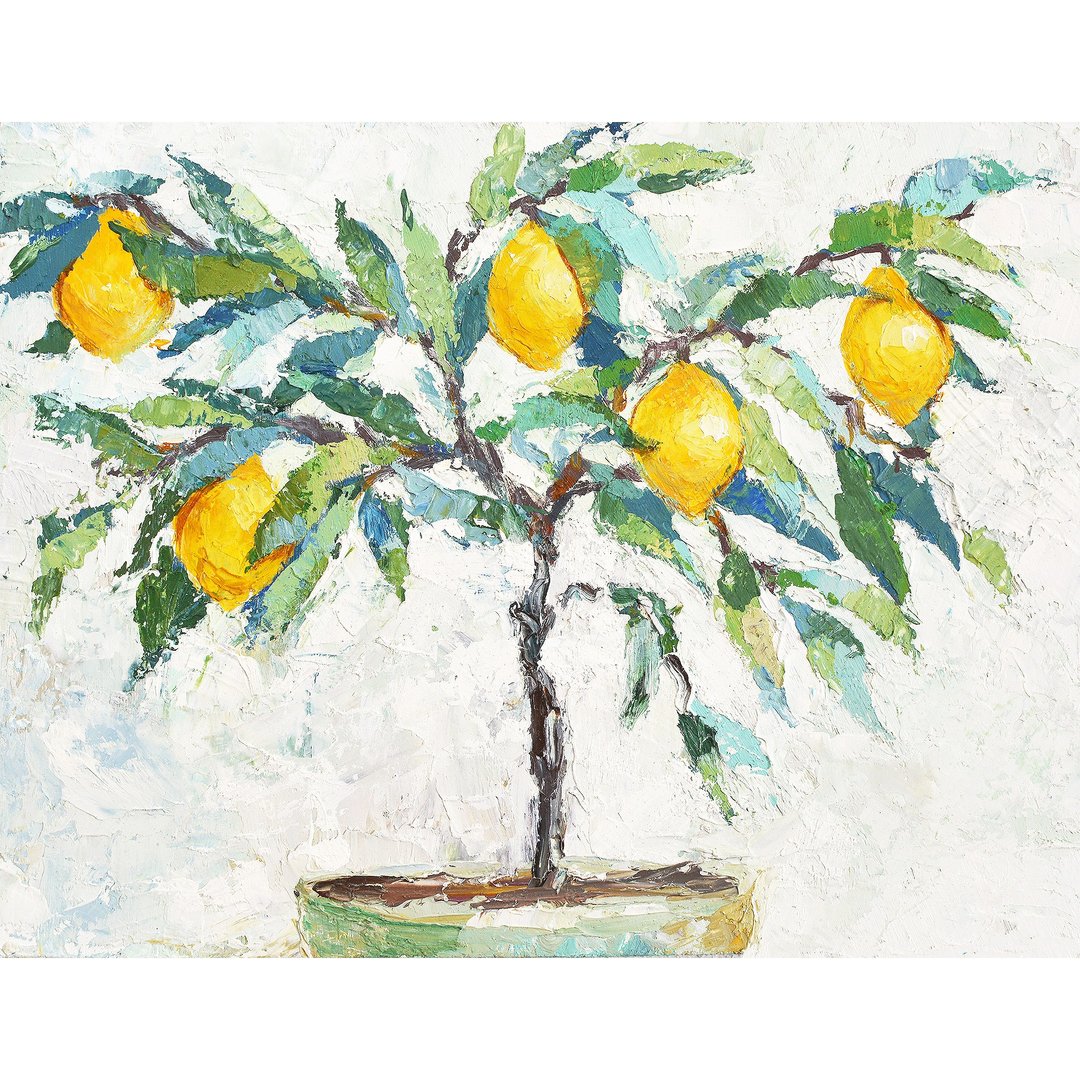 柠檬树原创油画现代绘画当代柠檬艺术 - 插画/绘画/写字 - 其他材质 黄色
