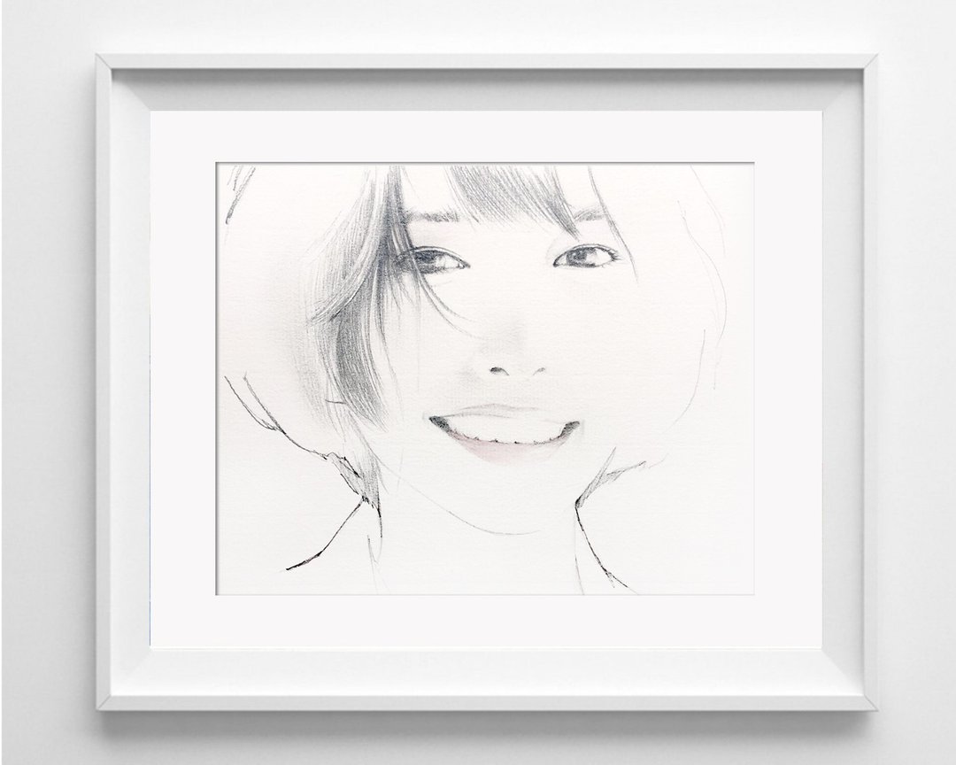 (单人)定制人像画B4/简约素描画 - 订制画像 - 纸 白色