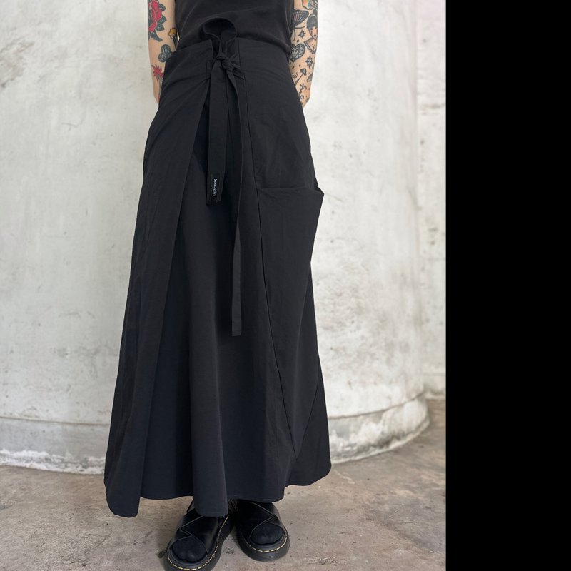 忍者绑带裙/男女同款 - 裙子 - 其他人造纤维 黑色