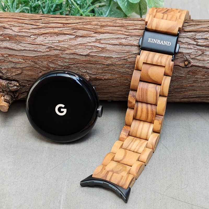 【木制表带】EINBAND Google Pixel Watch 天然木表带 Olive - 女表 - 木头 咖啡色