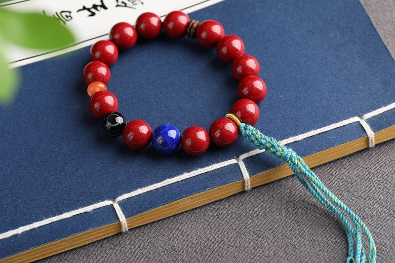 天然原矿朱砂精品紫金砂单圈手链  朱砂含量高达95%以上 - 手链/手环 - 宝石 