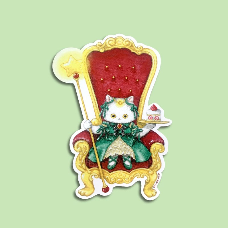 原创 星座猫猫 处女座 水彩手绘 胶面贴纸 - 贴纸 - 纸 多色