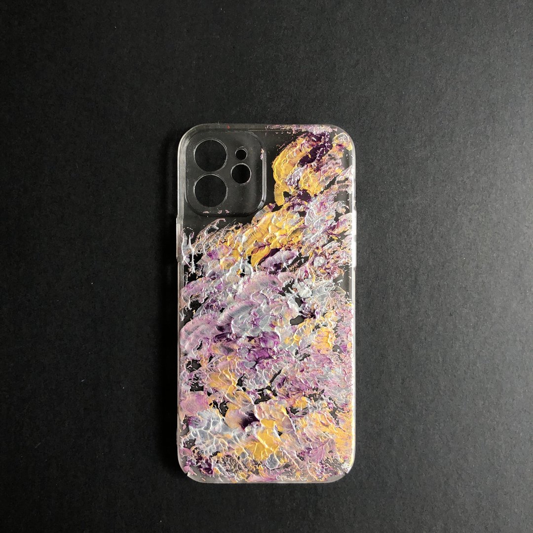 Acrylic 手绘抽象艺术手机壳 | iPhone 12 |  Velvet Goldmine - 其他 - 压克力 紫色