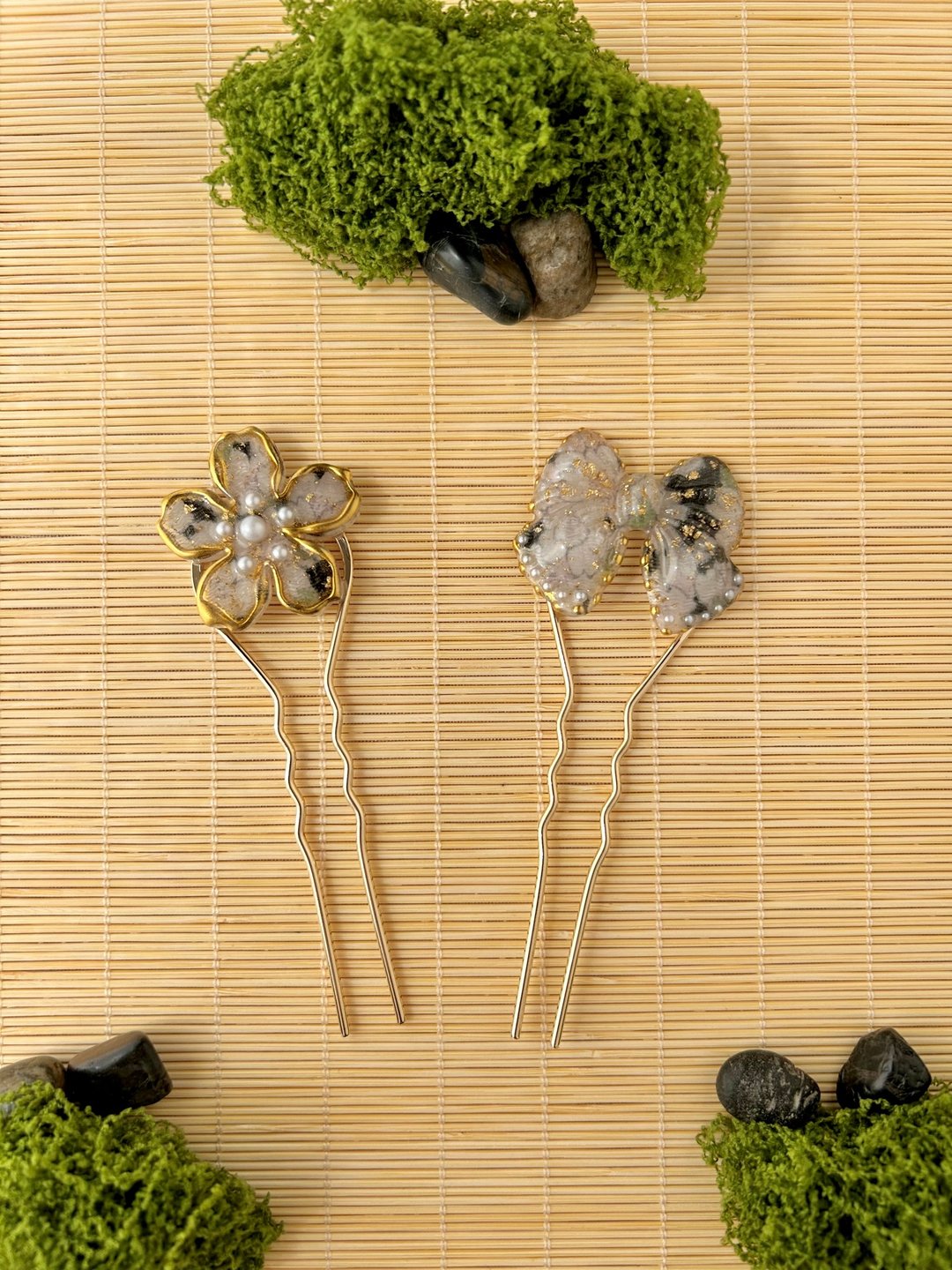 樱吹雪缩缅布 和风发簪 树脂发饰 发夹 - 发饰 - 树脂 