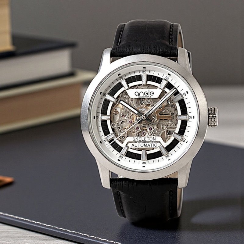 镂空直纹 皮带款 白面 全钢色 - 男表/中性表 - 不锈钢 