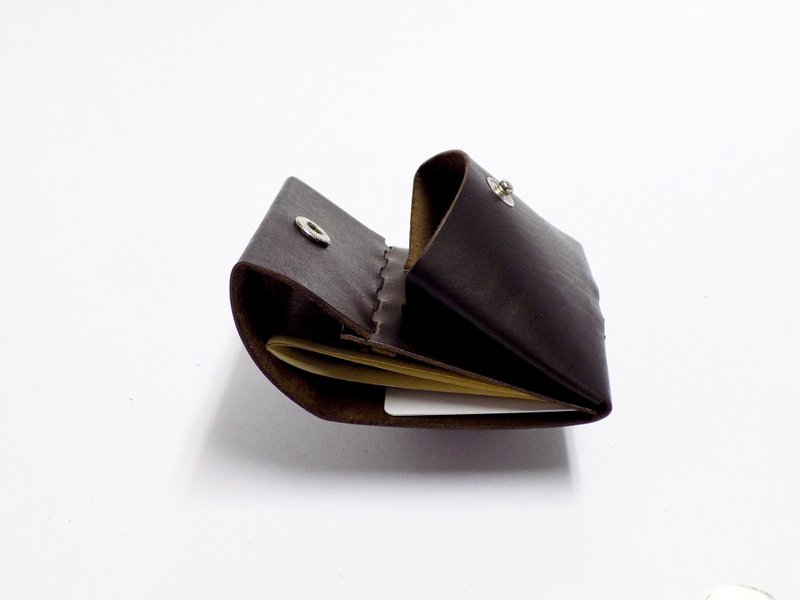 精巧零钱包 棕色/意大利小牛皮/组装 - 零钱包 - 真皮 咖啡色