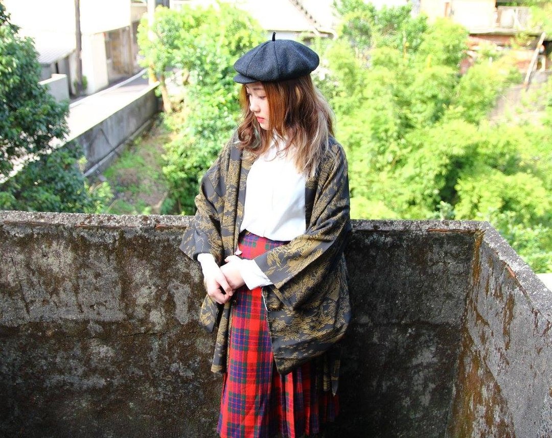 Back to Green::  日本带回正古着羽织 忘忧山谷 （近全新）  vintage kimono - 女装休闲/机能外套 - 棉 透明