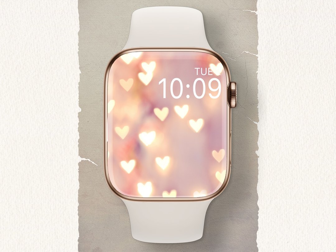 Apple Watch Wallpaper, Watch Face Digital for Smart Watch - Valentine Hearts #57 - 电脑手机桌布/贴图/App 图示 - 其他材质 