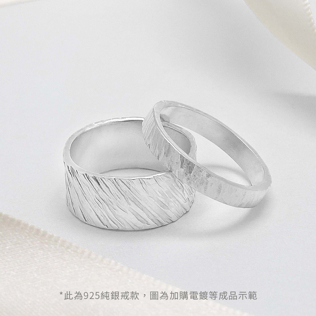 金工课程【流光斜影锻敲银戒】手作对戒/文化币/外语教学可/1 人可 - 金工/饰品 - 纯银 