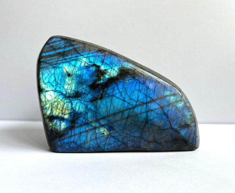 *蓝光* 天然 拉长石 摆件 Natural labradorite - 摆饰 - 水晶 蓝色