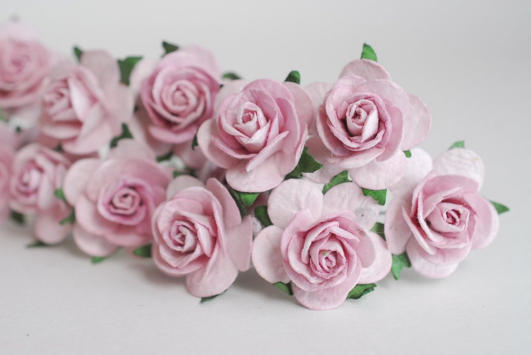 Paper flowers, centerpieces, DIY, 50 pieces size 2.5 cm., pale purple color. - 其他 - 纸 粉红色