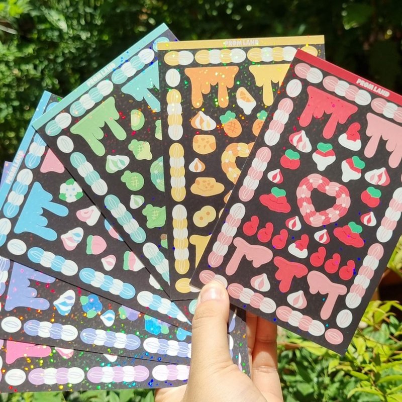 韩系奶油蛋糕贴纸组 - 贴纸 - 其他材质 多色